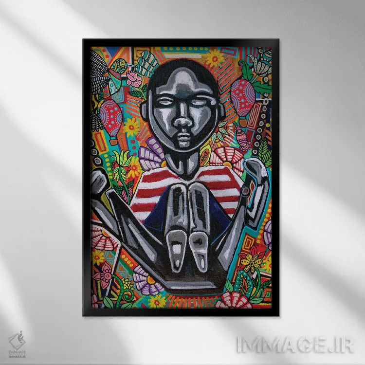 تابلو آهنگهایی که باد خواند اثر آرون آلن - نمای قابدار مشکی