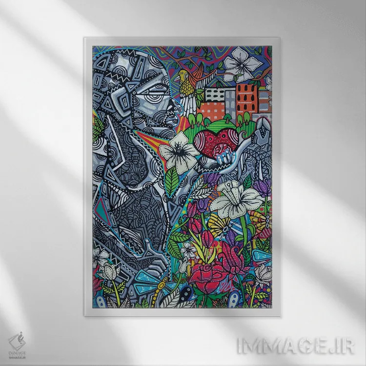 تابلو عشقی که پشت سر گذاشتی اثر آرون آلن - نمای قابدار سفید