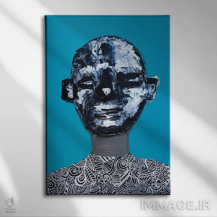 تابلو بیحرکت ایستادن اثر آرون آلن - نمای روبهرو روی دیوار