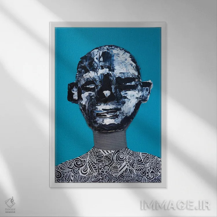 تابلو بیحرکت ایستادن اثر آرون آلن - نمای قابدار سفید