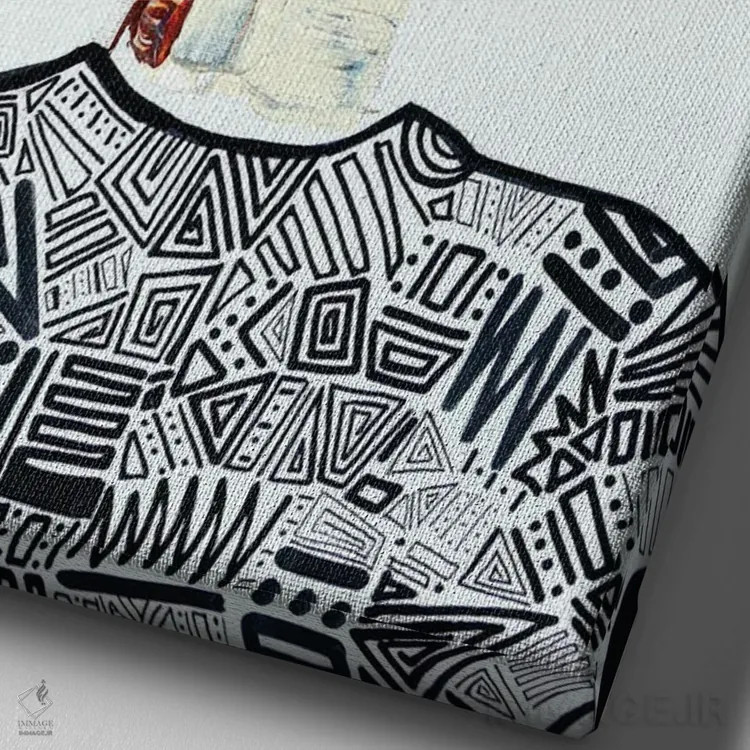 تابلو ابدیت آغاز میشود اثر آرون آلن - نمای نزدیک بافت بوم