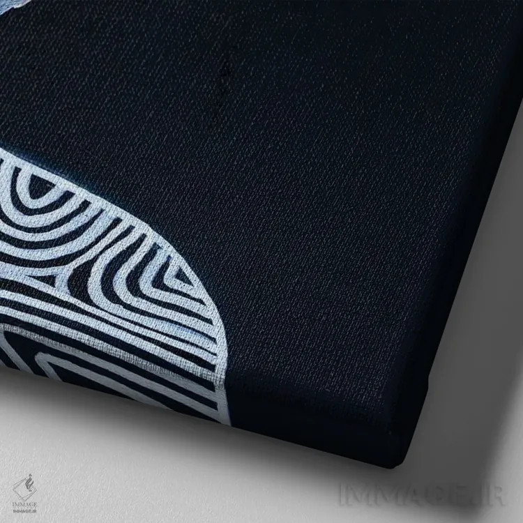 تابلو لبهٔ نیمهشب اثر آرون آلن - نمای نزدیک بافت بوم