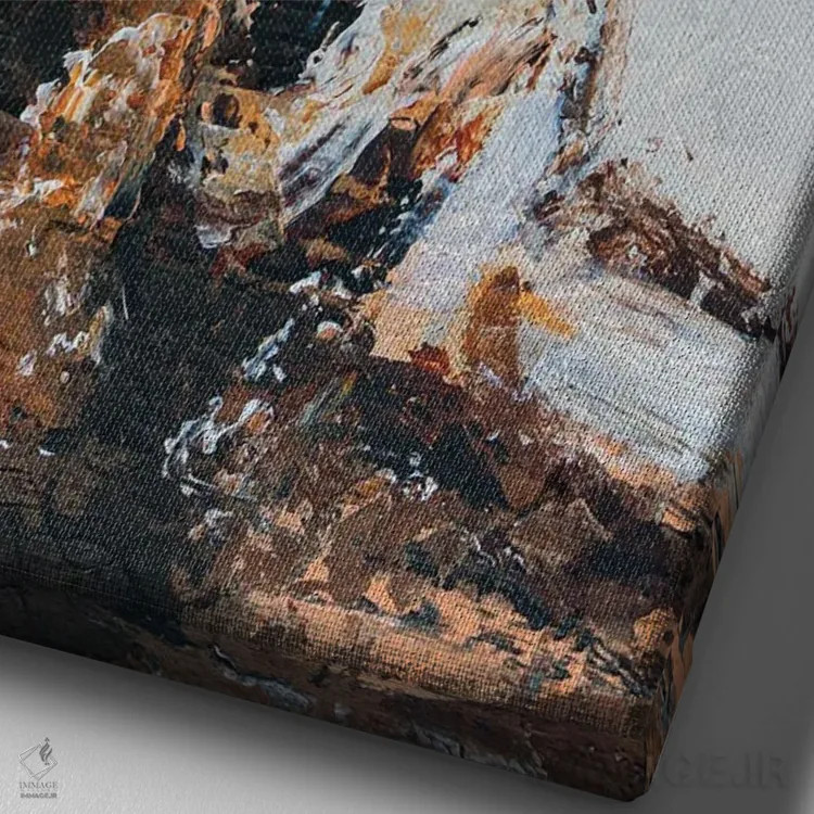 تابلو پیش از صبح رفته بود اثر آرون آلن - نمای نزدیک بافت بوم