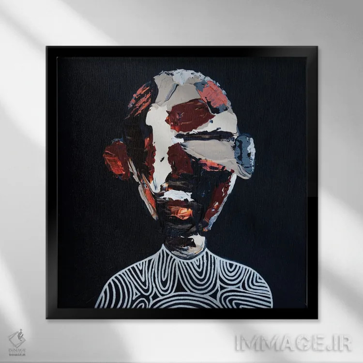 تابلو لبهٔ نیمهشب اثر آرون آلن - نمای قابدار مشکی