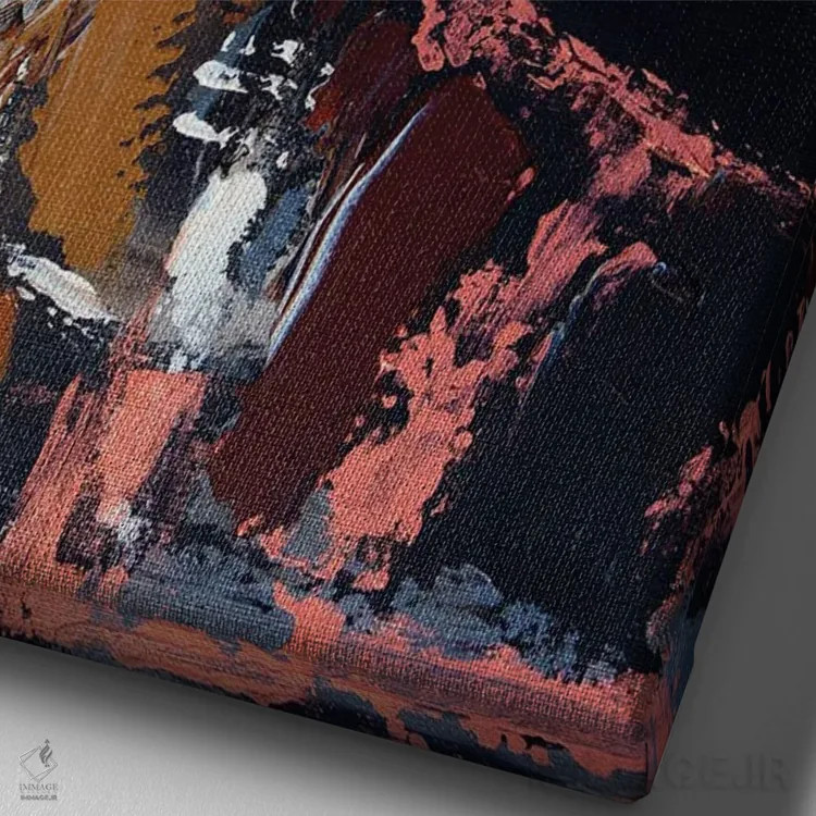 تابلو رنگهایی که خورشید آفرید اثر آرون آلن - نمای نزدیک بافت بوم