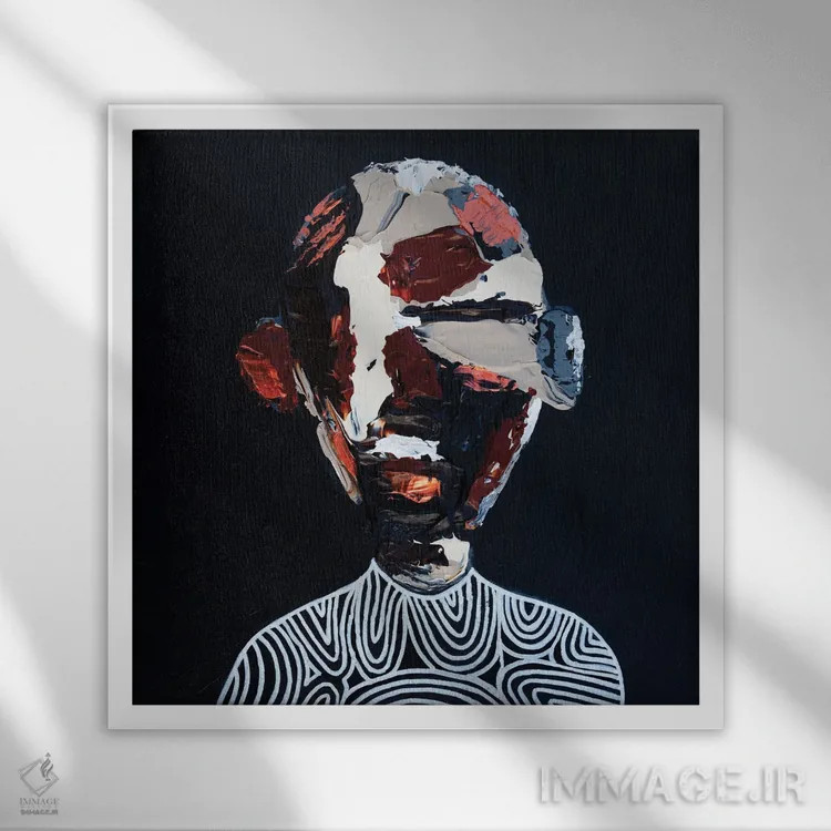 تابلو لبهٔ نیمهشب اثر آرون آلن - نمای قابدار سفید