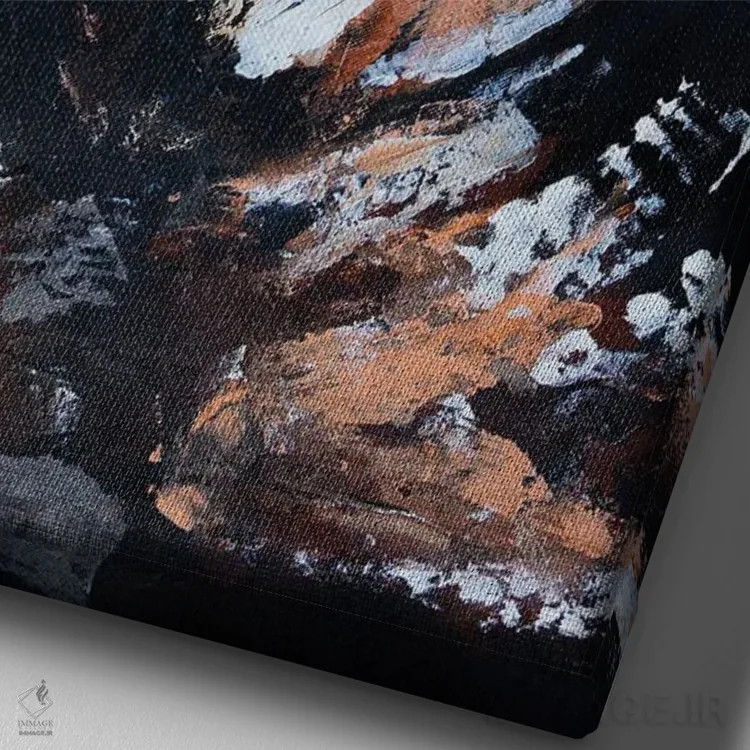 تابلو خیلی دور اثر آرون آلن - نمای نزدیک بافت بوم