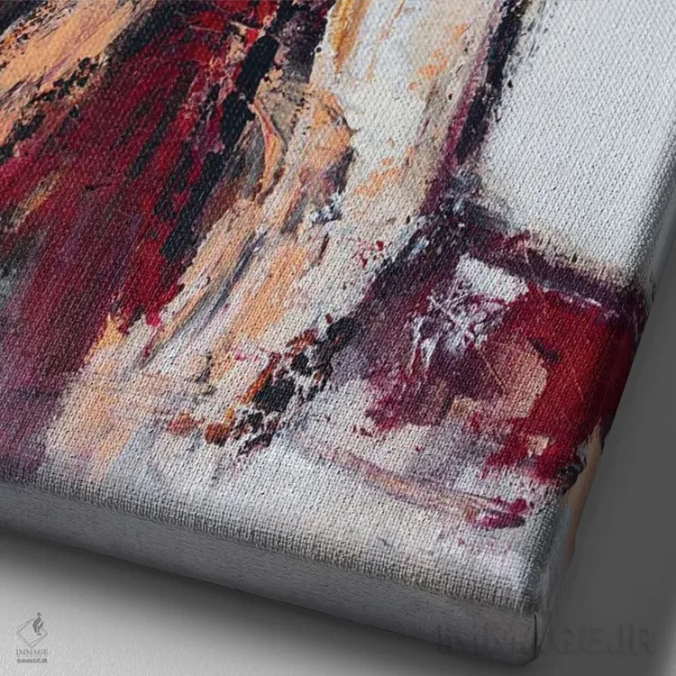 تابلو تمام من اثر آرون آلن - نمای نزدیک بافت بوم