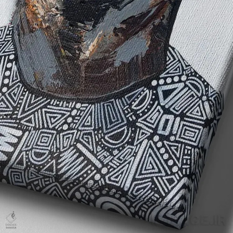 تابلو آخرین بار اول اثر آرون آلن - نمای نزدیک بافت بوم