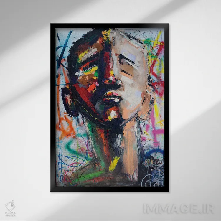 تابلو به هر کجا که بخواهم میدوم اثر آرون آلن - نمای قابدار مشکی