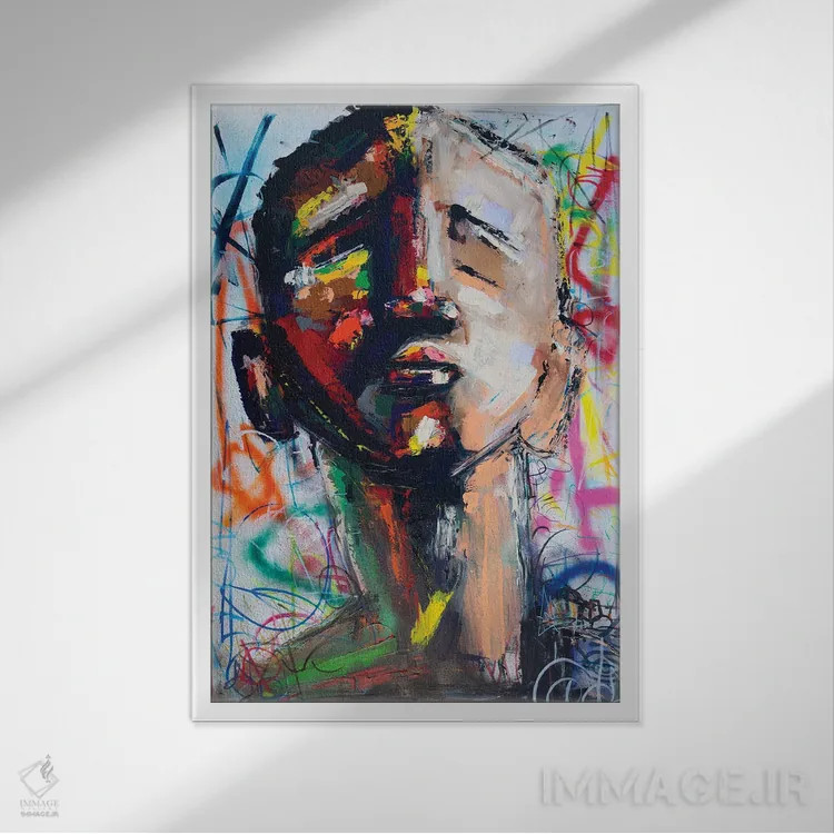 تابلو به هر کجا که بخواهم میدوم اثر آرون آلن - نمای قابدار سفید