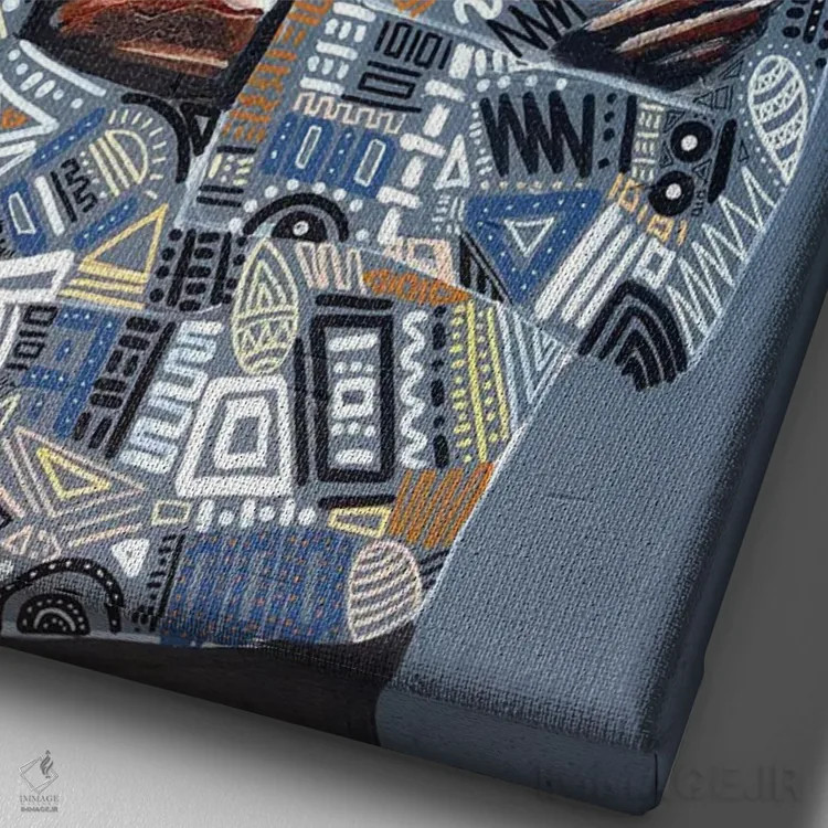 تابلو ما واقعاً باحالیم اثر آرون آلن - نمای نزدیک بافت بوم