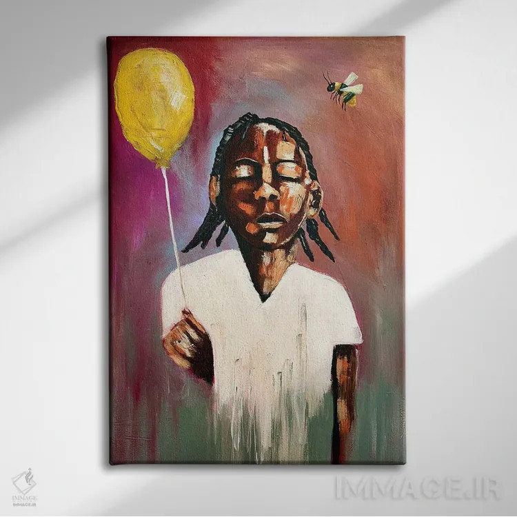 تابلو من کافی هستم اثر آرون آلن - نمای روبهرو روی دیوار