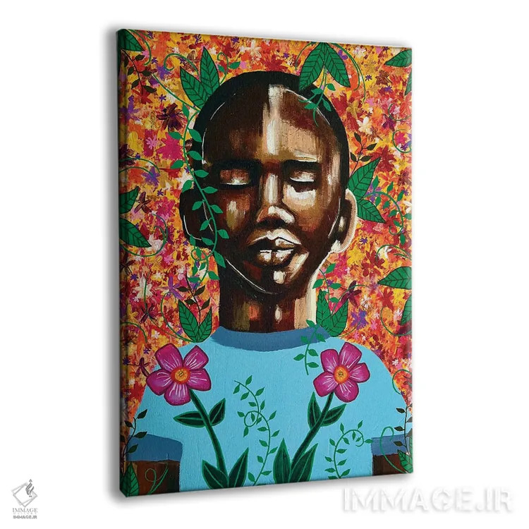 تابلو پسری که گلها پرورش داد اثر آرون آلن - نمای پرسپکتیو محصول