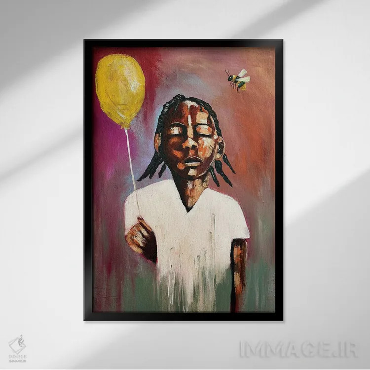 تابلو من کافی هستم اثر آرون آلن - نمای قابدار مشکی