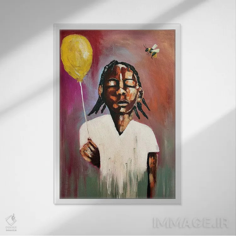 تابلو من کافی هستم اثر آرون آلن - نمای قابدار سفید