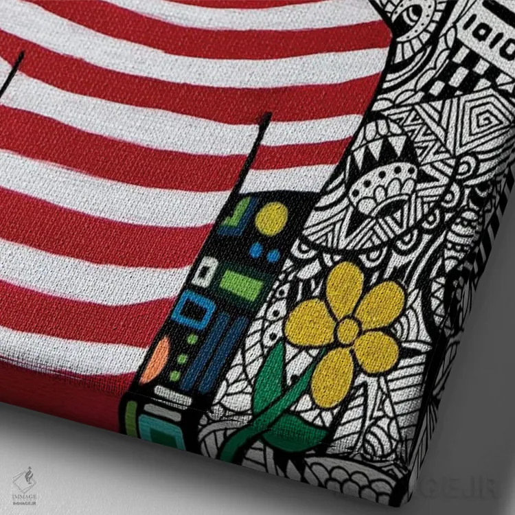 تابلو در لحظه اثر آرون آلن - نمای نزدیک بافت بوم