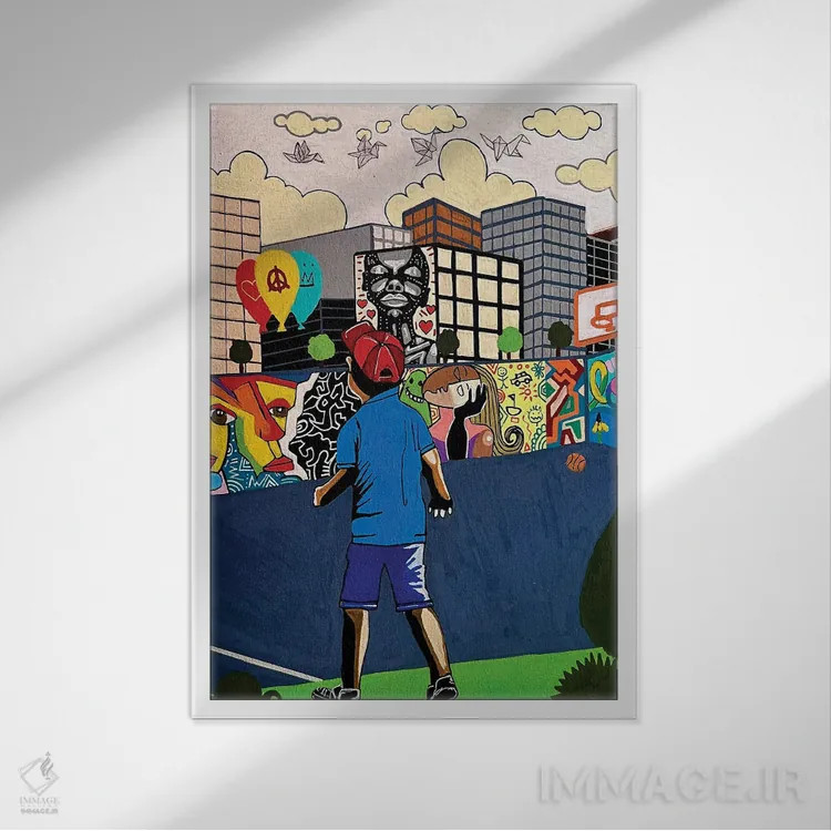 تابلو چند روز از ابدیت اثر آرون آلن - نمای قابدار سفید