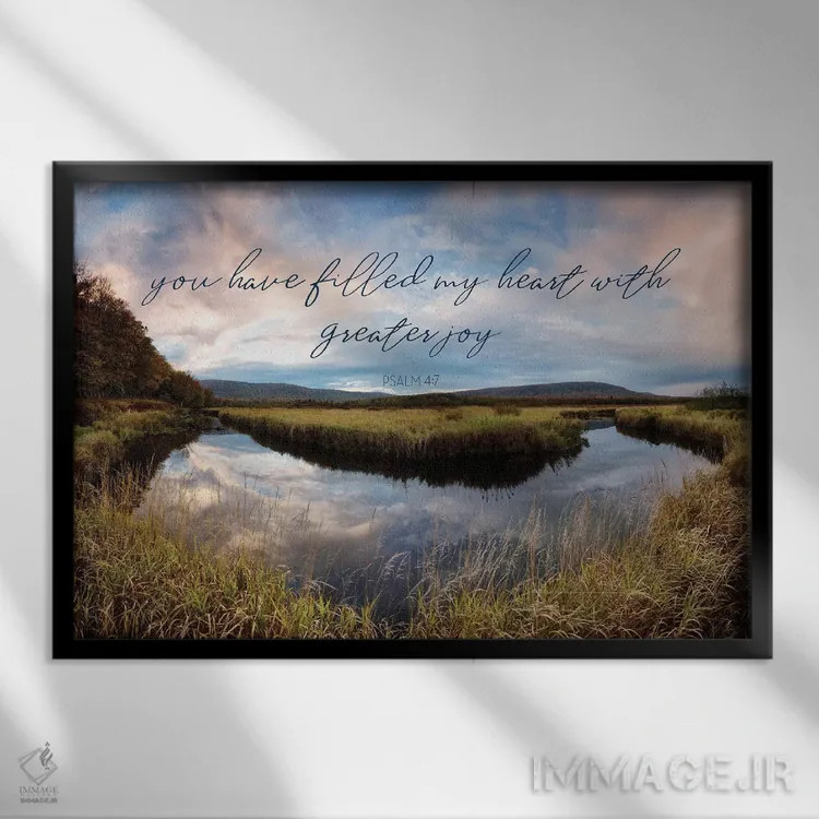 تابلو شادی بزرگتر اثر اندی اموس - نمای قابدار مشکی