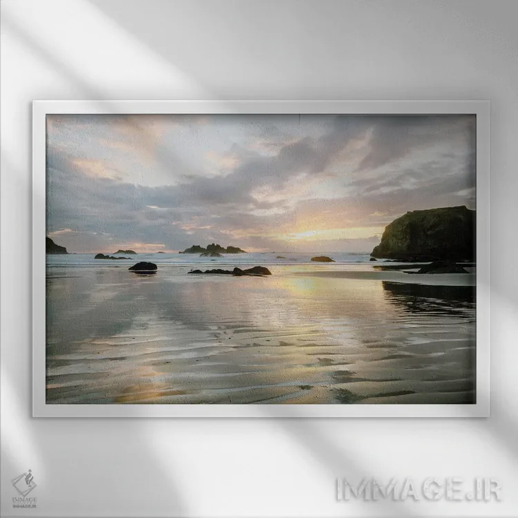 تابلو امواج کوچک اثر اندی اموس - نمای قابدار سفید