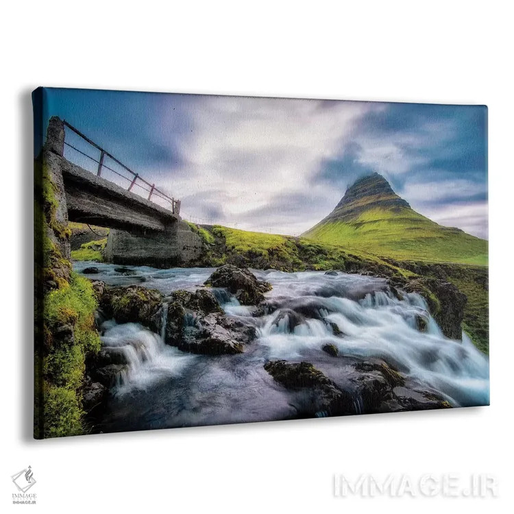 تابلو شبی در کیرکیوفلفوس (آبشار ایسلندی) اثر اندی اموس - نمای پرسپکتیو محصول