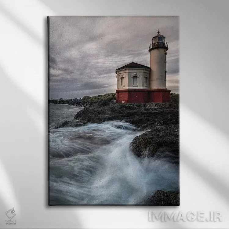 تابلو تابلوی فانوس دریایی اثر اندی اموس - نمای روبهرو روی دیوار