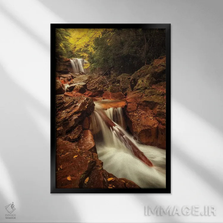 تابلو مسیر طبیعت اثر اندی اموس - نمای قابدار مشکی