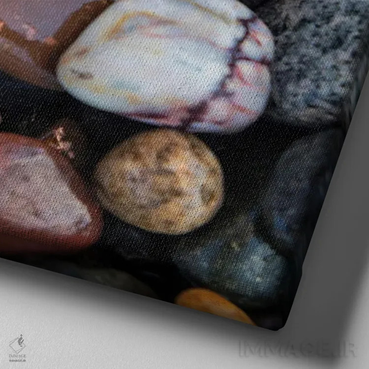 تابلو صخرههای اقیانوس I اثر اندی اموس - نمای نزدیک بافت بوم