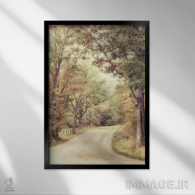 تابلو در امتداد مسیر اثر اندی اموس - نمای قابدار مشکی