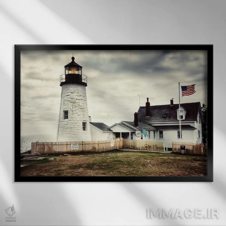 تابلو فانوس بندر آمریکایی اثر اندی اموس - نمای قابدار مشکی