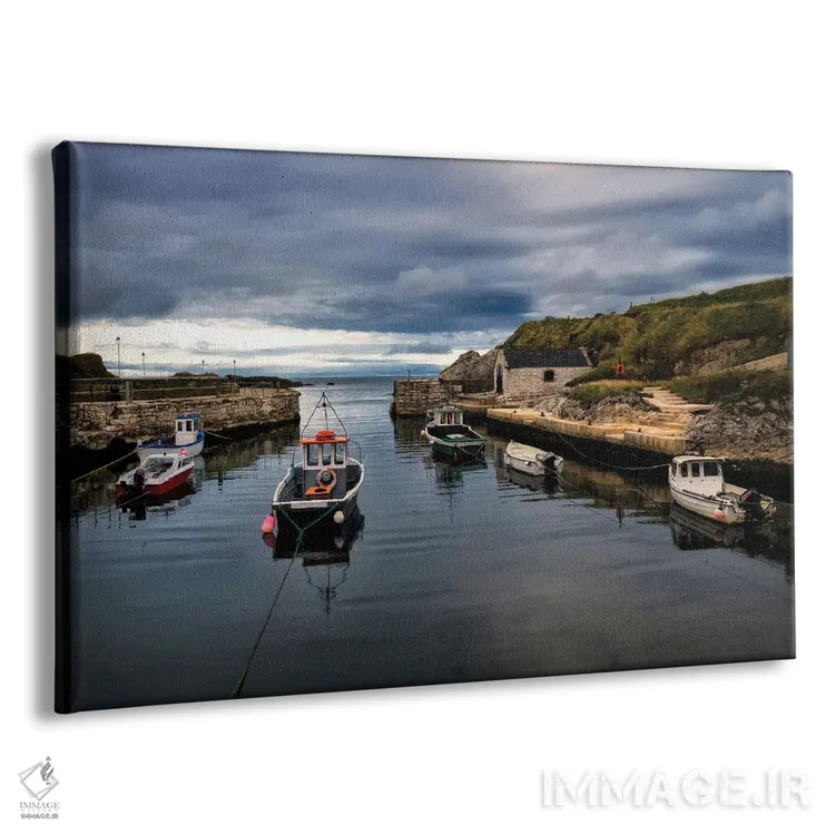 تابلو بندر ماهیگیری اثر اندی اموس - نمای پرسپکتیو محصول