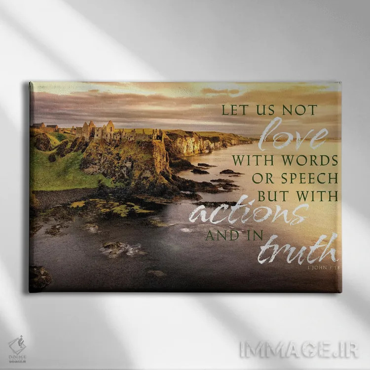 تابلو عشق با عمل اثر اندی اموس - نمای روبهرو روی دیوار