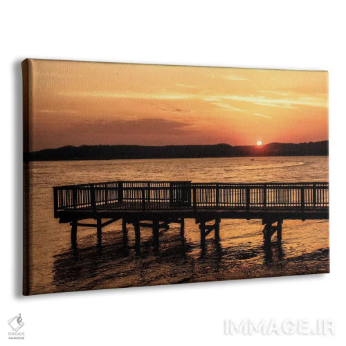 تابلو غروب کنار دریاچه اثر اندی اموس - نمای پرسپکتیو محصول