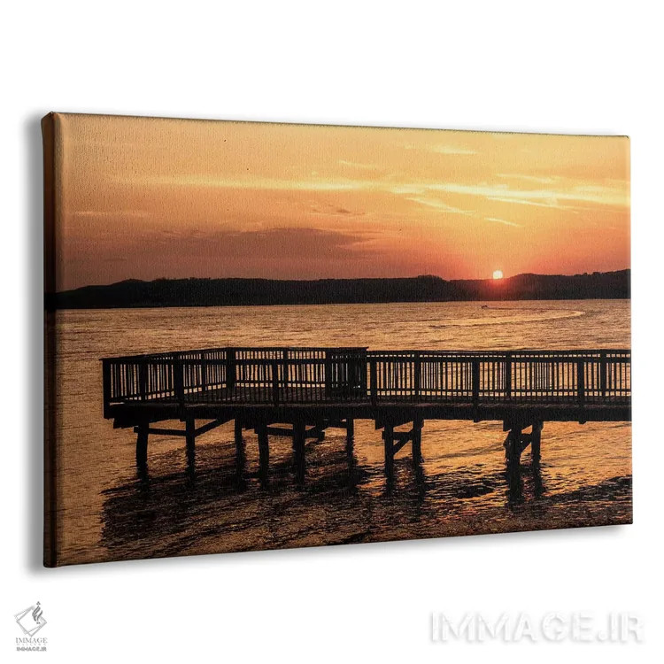 تابلو غروب کنار دریاچه اثر اندی اموس - نمای پرسپکتیو محصول