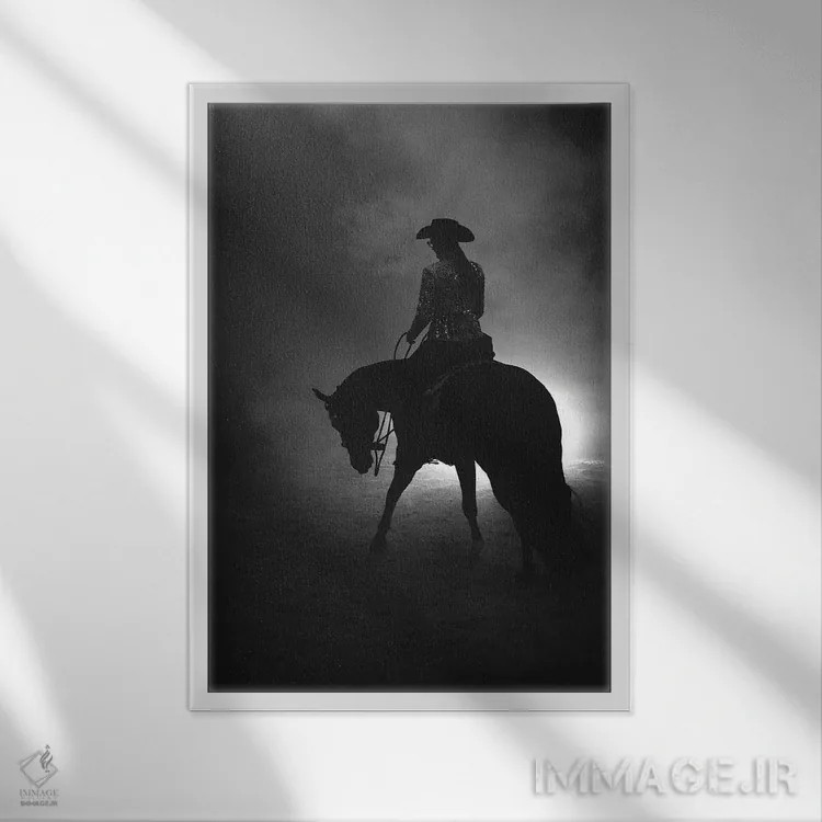 تابلو رو در رو شدن با ناشناخته اثر آنا آرشینگر - نمای قابدار سفید