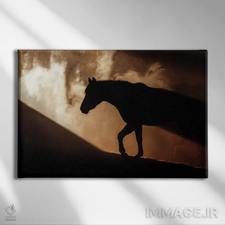 تابلو خط محیطی اثر آنا آرشینگر - نمای روبهرو روی دیوار