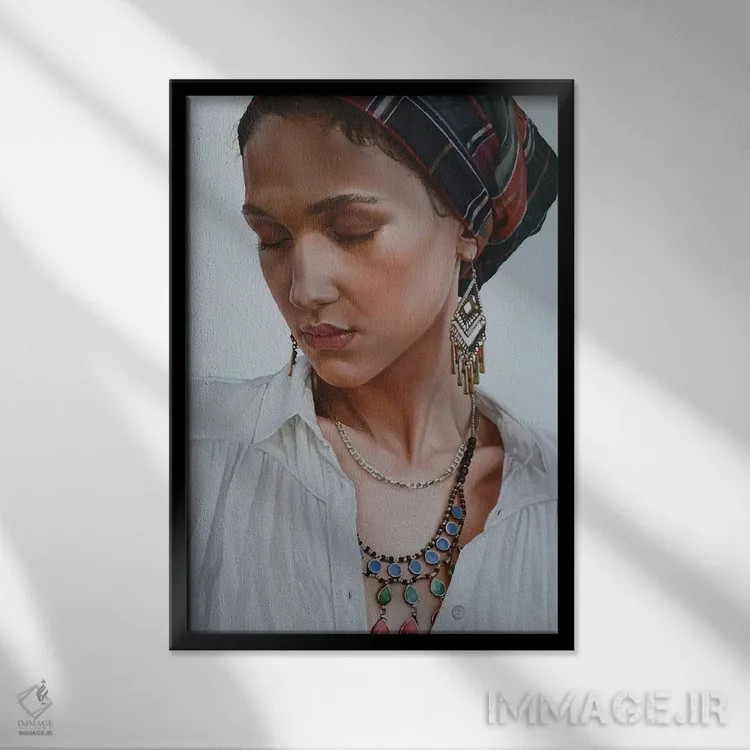 تابلو آنیتا (نام) اثر آرتور آنوخین - نمای قابدار مشکی