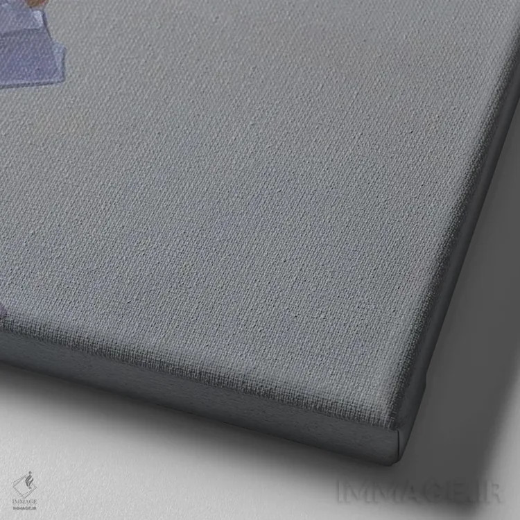 تابلو دختر با یک مروارید اثر آرتور آنوخین - نمای نزدیک بافت بوم