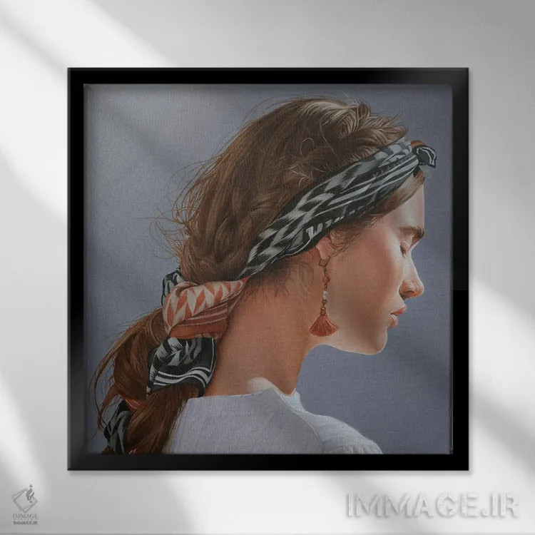 تابلو پرتره اثر آرتور آنوخین - نمای قابدار مشکی