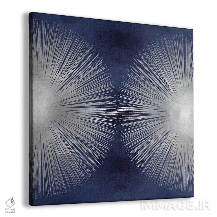 تابلو تابش خورشید نقرهای روی آبی ۲ اثر ابی یانگ - نمای پرسپکتیو محصول