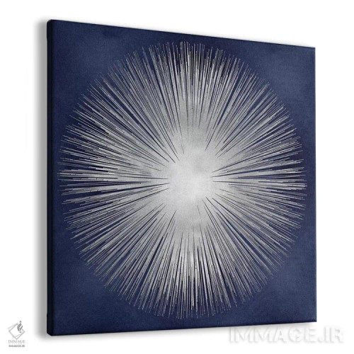 تابلو تابش خورشید نقرهای روی آبی ۱ اثر ابی یانگ - نمای پرسپکتیو محصول