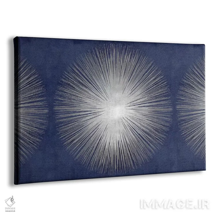 تابلو تابش خورشید نقرهای روی آبی ۳ اثر ابی یانگ - نمای پرسپکتیو محصول