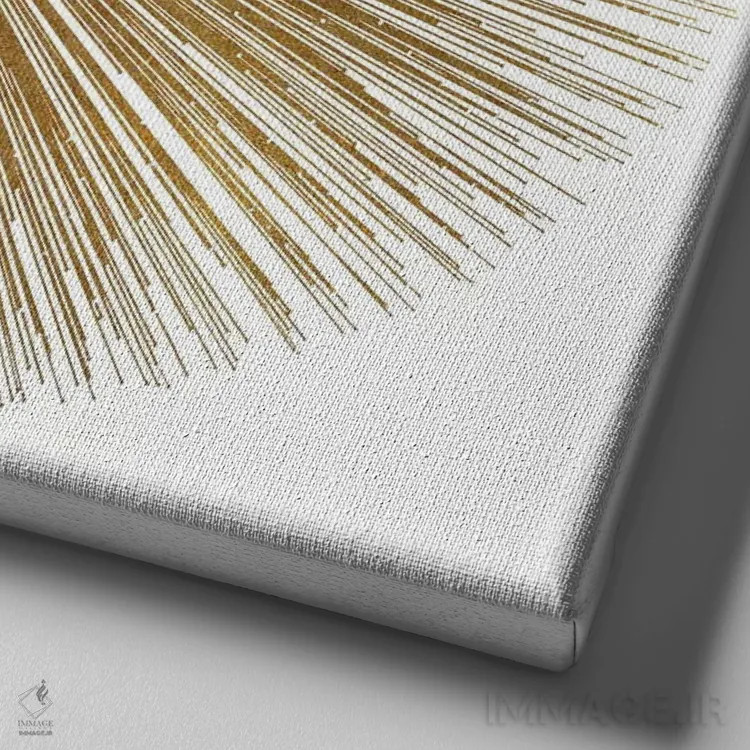 تابلو تابش خورشید ۱ اثر ابی یانگ - نمای نزدیک بافت بوم