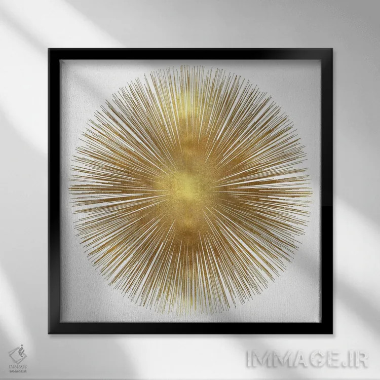 تابلو تابش خورشید ۱ اثر ابی یانگ - نمای قابدار مشکی