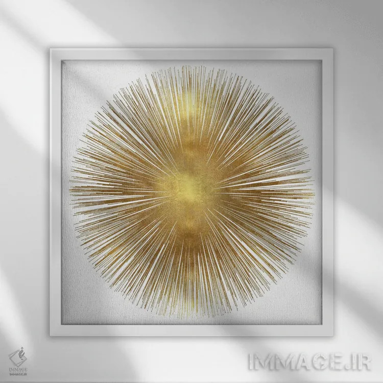 تابلو تابش خورشید ۱ اثر ابی یانگ - نمای قابدار سفید