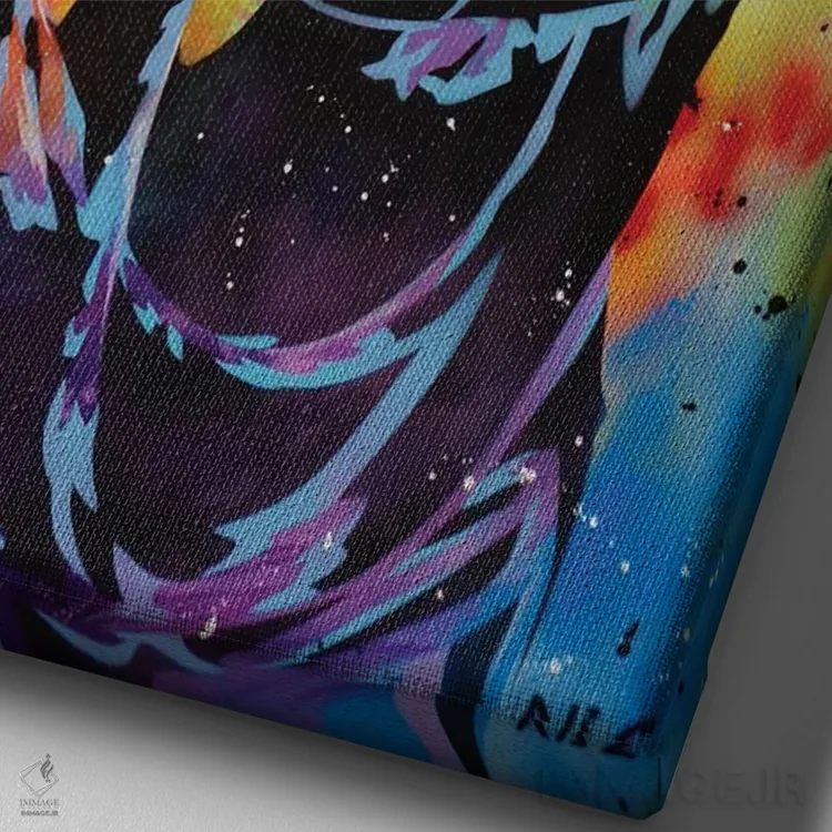 تابلو چاکرای هماهنگ اثر آبسی آرت اتک - نمای نزدیک بافت بوم