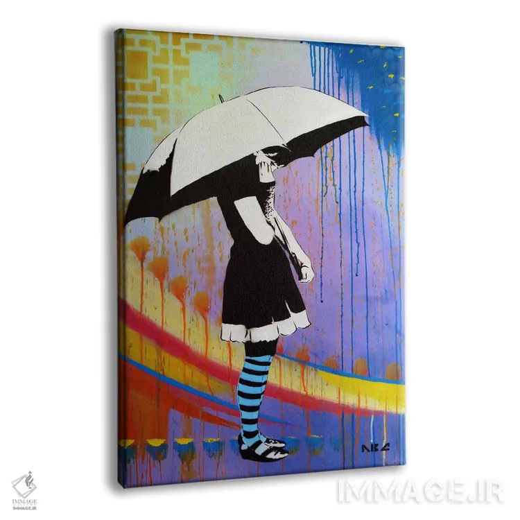 تابلو در انتظار باران اثر آبسی آرت اتک - نمای پرسپکتیو محصول