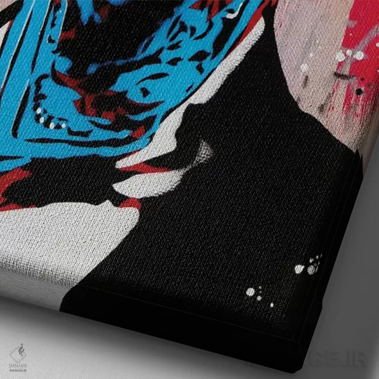 تابلو لینکلن، میهنپرست یاغی اثر آبسی آرت اتک - نمای نزدیک بافت بوم