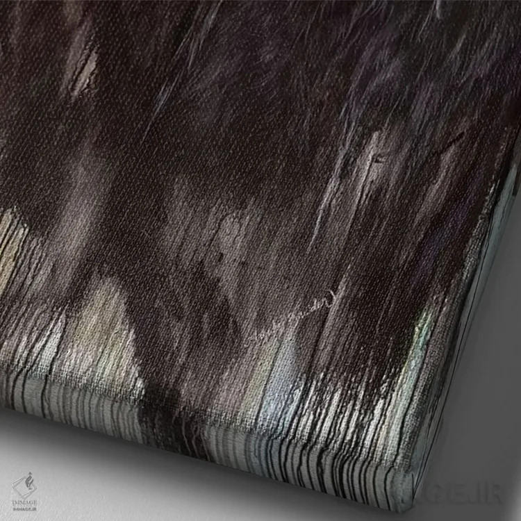 تابلو گوزن زراندود اثر آنجلا بادن - نمای نزدیک بافت بوم