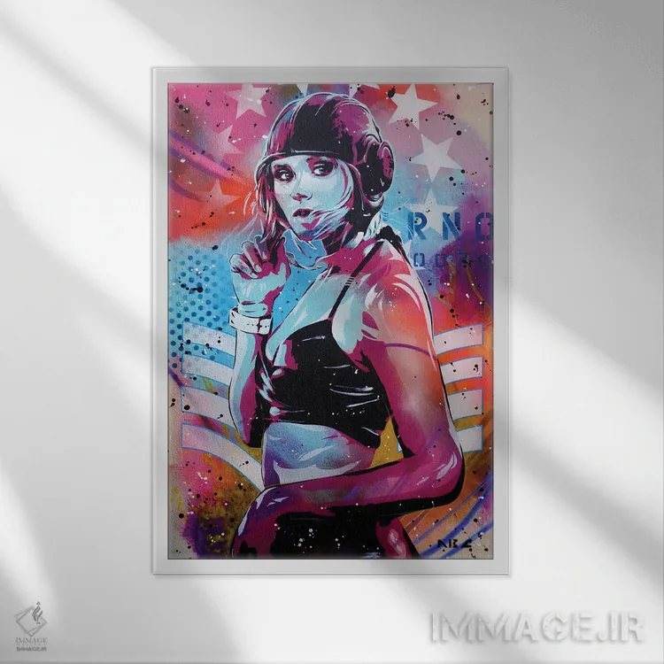 تابلو خلبان اثر آبسی آرت اتک - نمای قابدار سفید